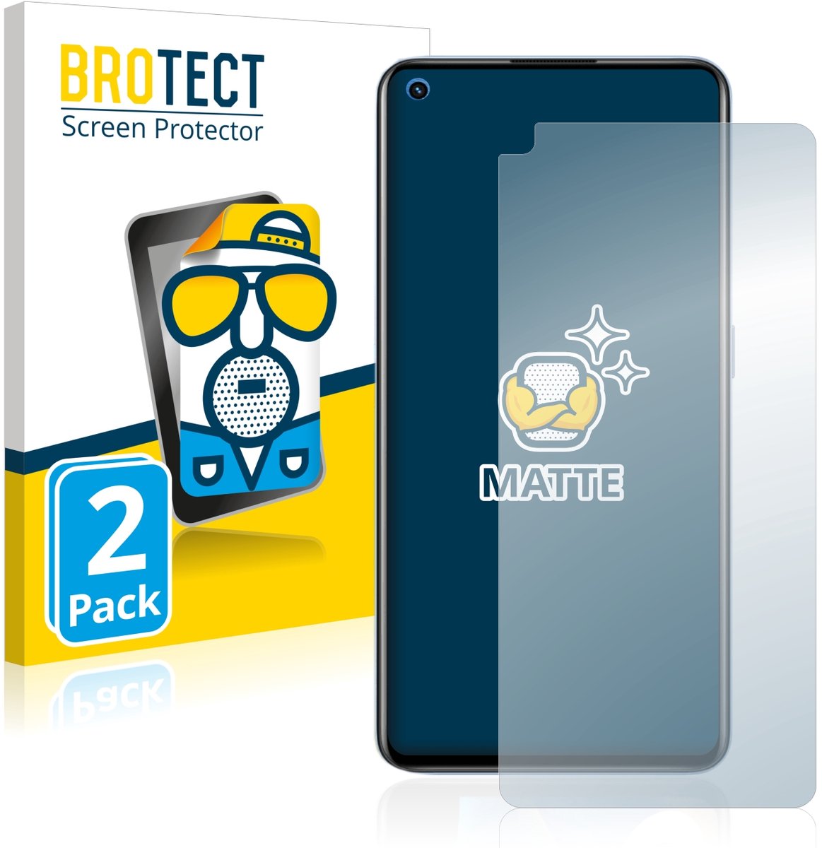BROTECT - Screenprotector voor realme GT Neo 2 - Folie Beschermfolie matte 2 Stuks