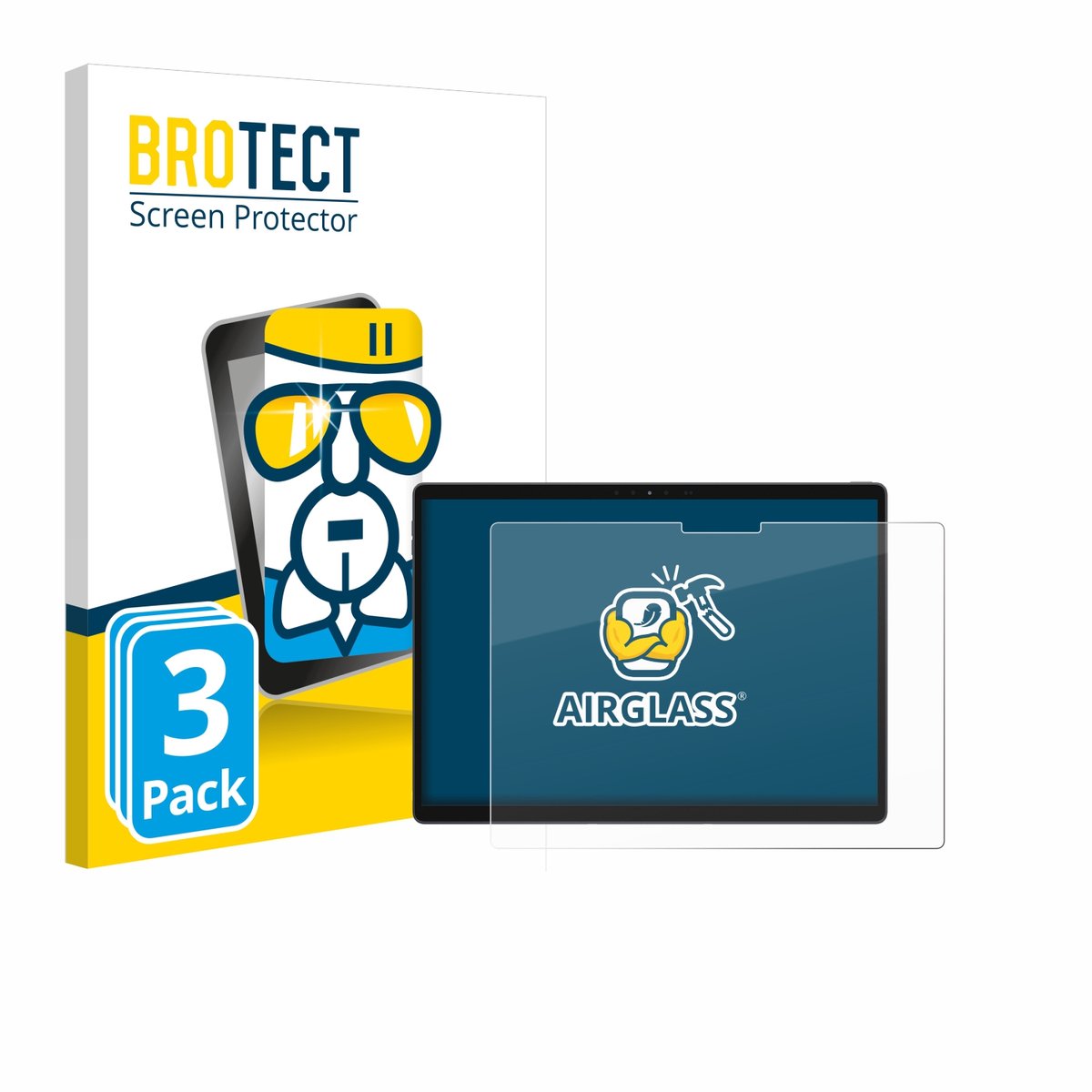 Screenprotector 3 Stuks voor Dell Latitude 7320 Detachable Beschermglas transparant