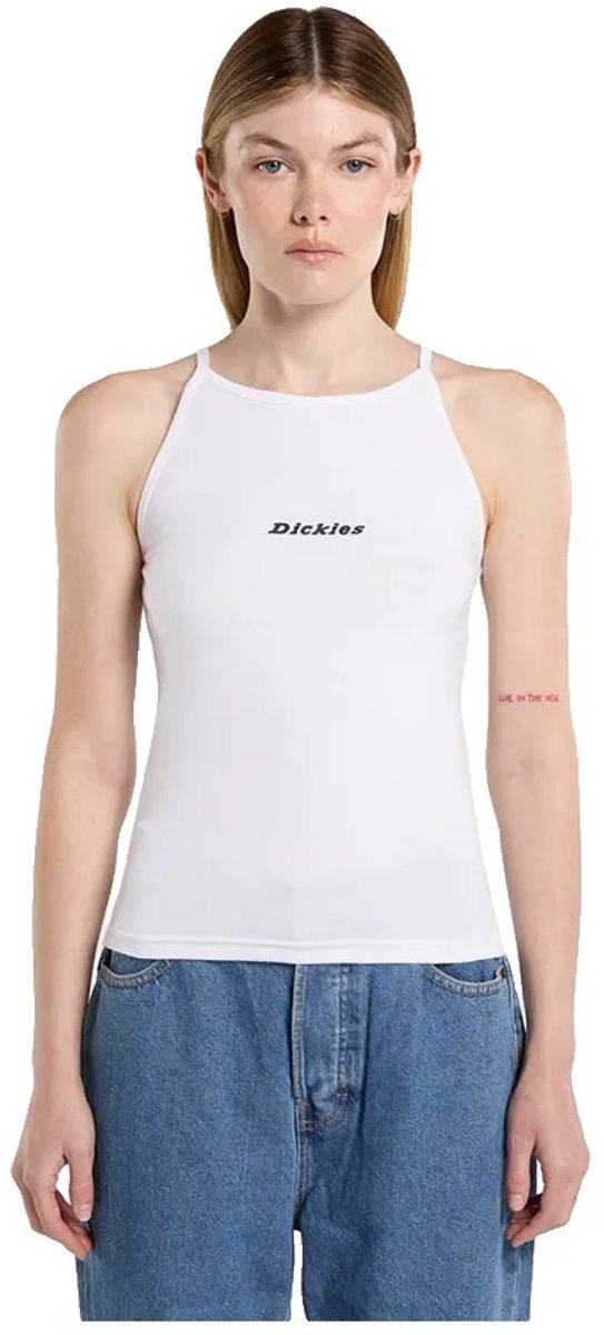 Dickies Honeyville Mouwloos T-shirt M Vrouw Wit