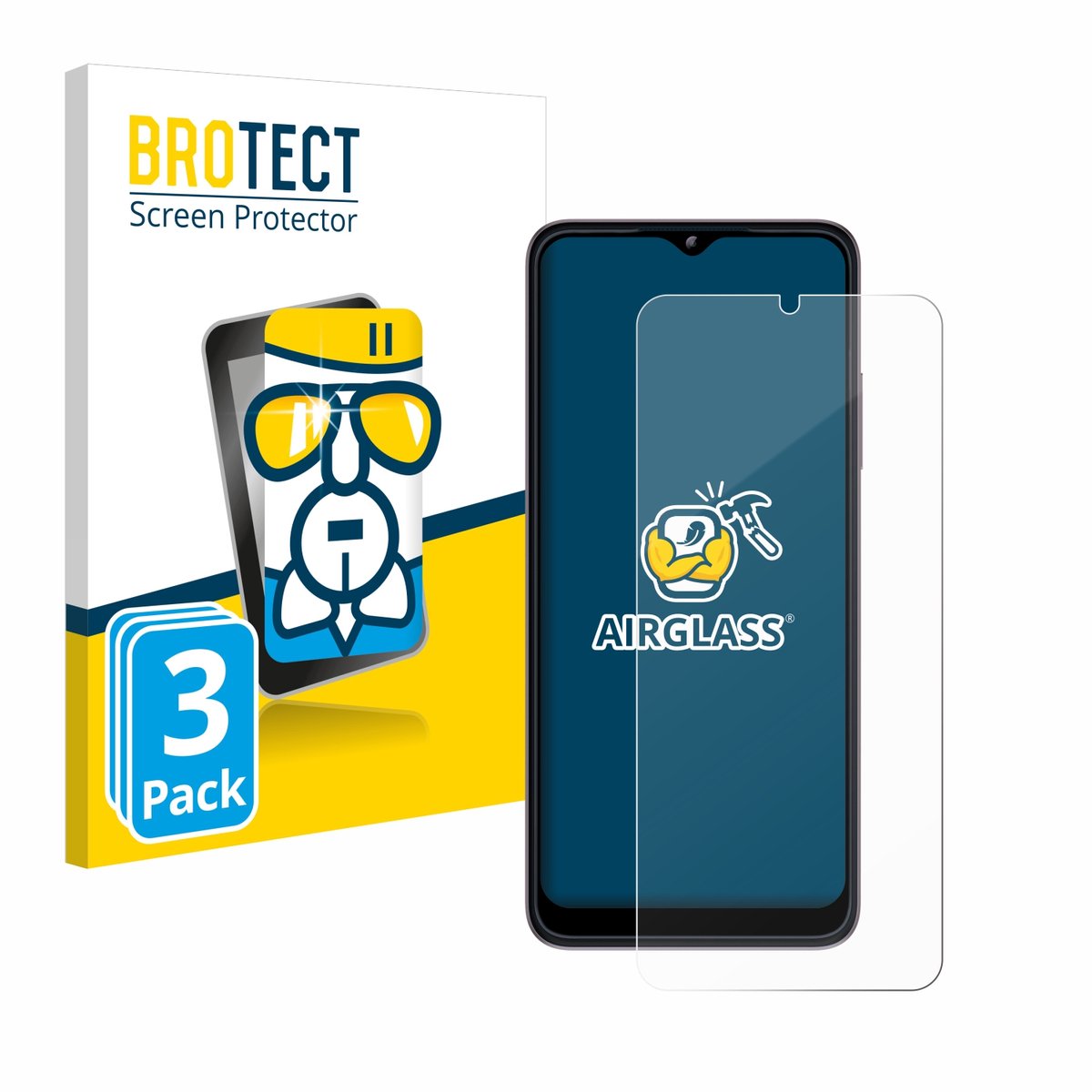Screenprotector 3 Stuks voor Telekom T Phone (2023) Beschermglas transparant