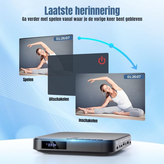 Zyrex® DVD Speler met HDMI - Externe DVD Speler 1080P - Blu Ray Spelers - Zwart - ‎ 16cm x 15cm x 4cm — afbeelding 3