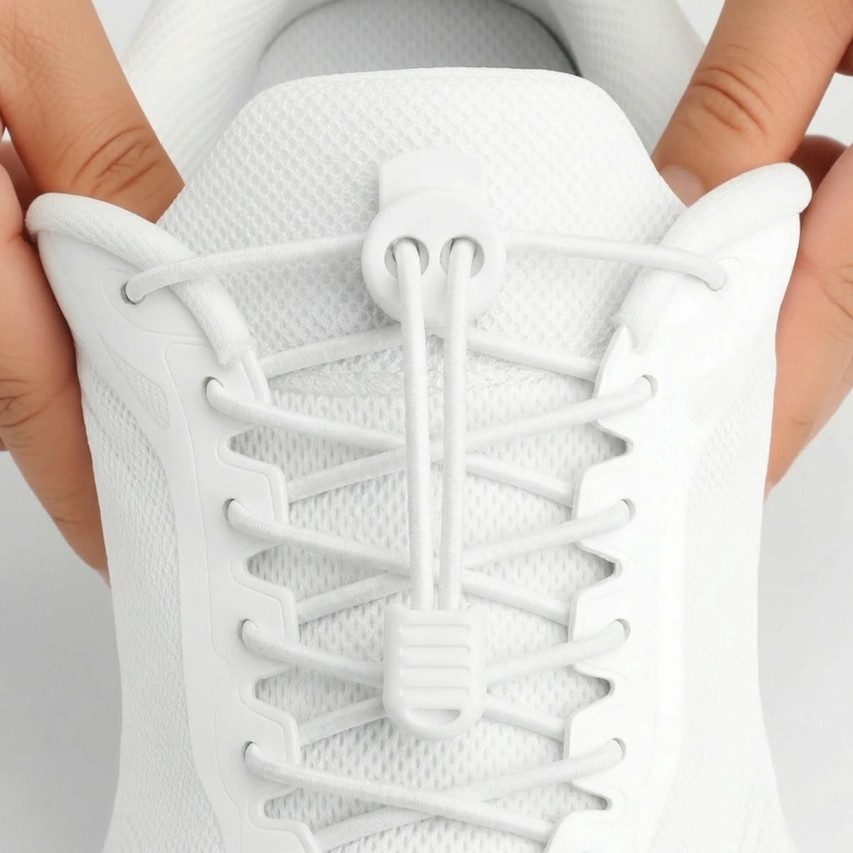 RENALUX Elastische Veters - Veters zonder Strikken - Elastische Veters Wit - Op Maat te Maken - Veters Elastische - Veters Wandelschoenen Werkschoenen - Veters Wit