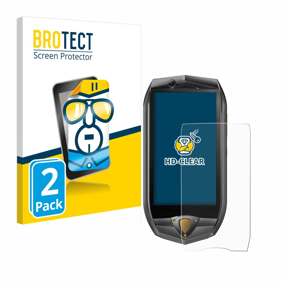 BROTECT - Screenprotector voor Oukitel K16 - Folie Beschermfolie transparant 2 Stuks