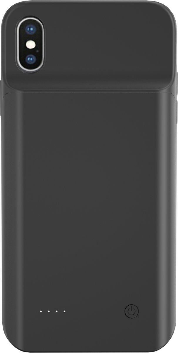Geschikt voor iPhone X/10 en Xs - Powerbank Telefoonhoesje - Batterijhoesje - Distinction Smart Battery Case - Accuhoesje - 4800 mAh - Zwart