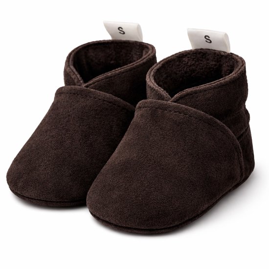 BabySteps suède slofjes voor baby's - bruin