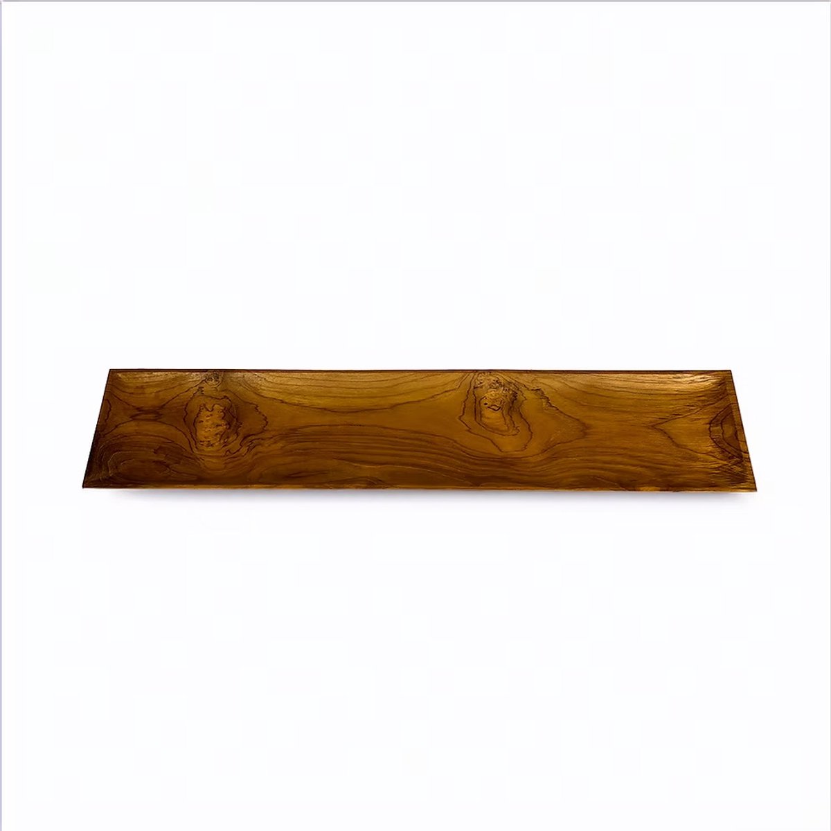 Cantika Living-Lange rechte schaal-Teakhout-60 cm-Verdiept.