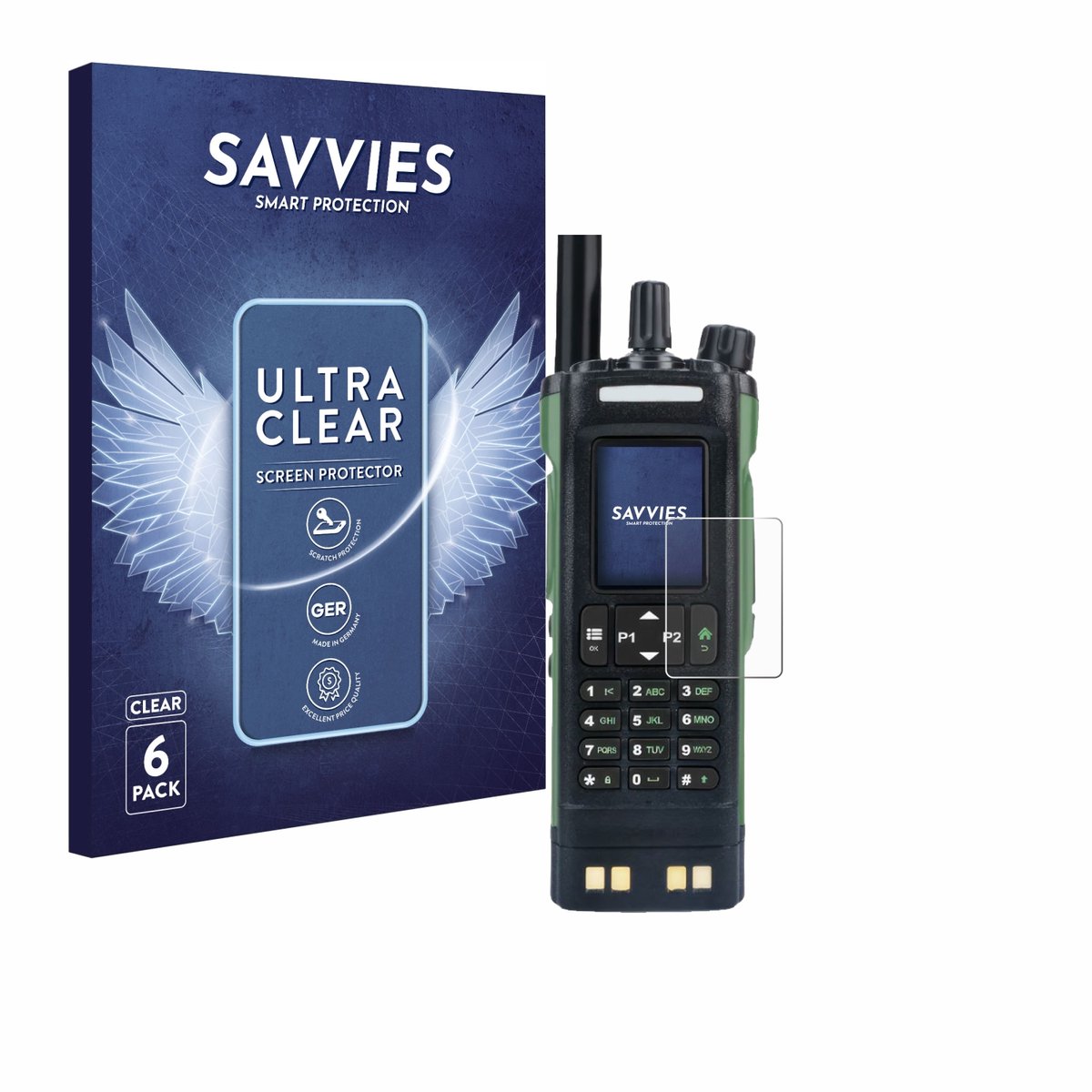 Savvies - Screenprotector voor Baofeng DM-32 - Folie Beschermfolie transparant 6 Stuks