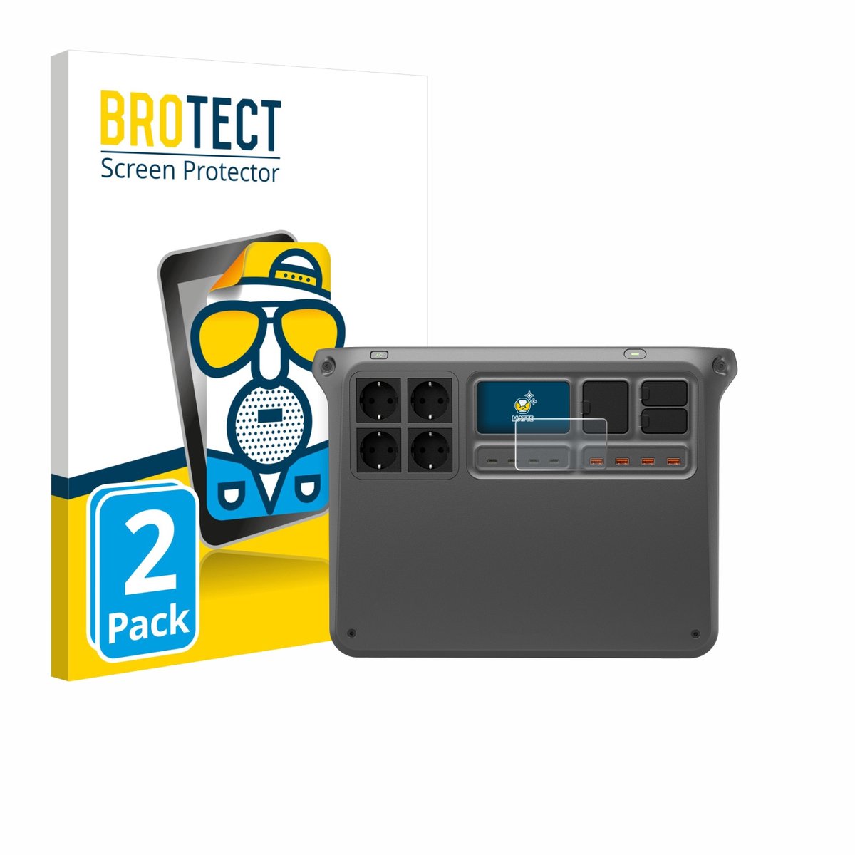 BROTECT - Screenprotector voor DJI Power 2000 - Folie Beschermfolie matte 2 Stuks