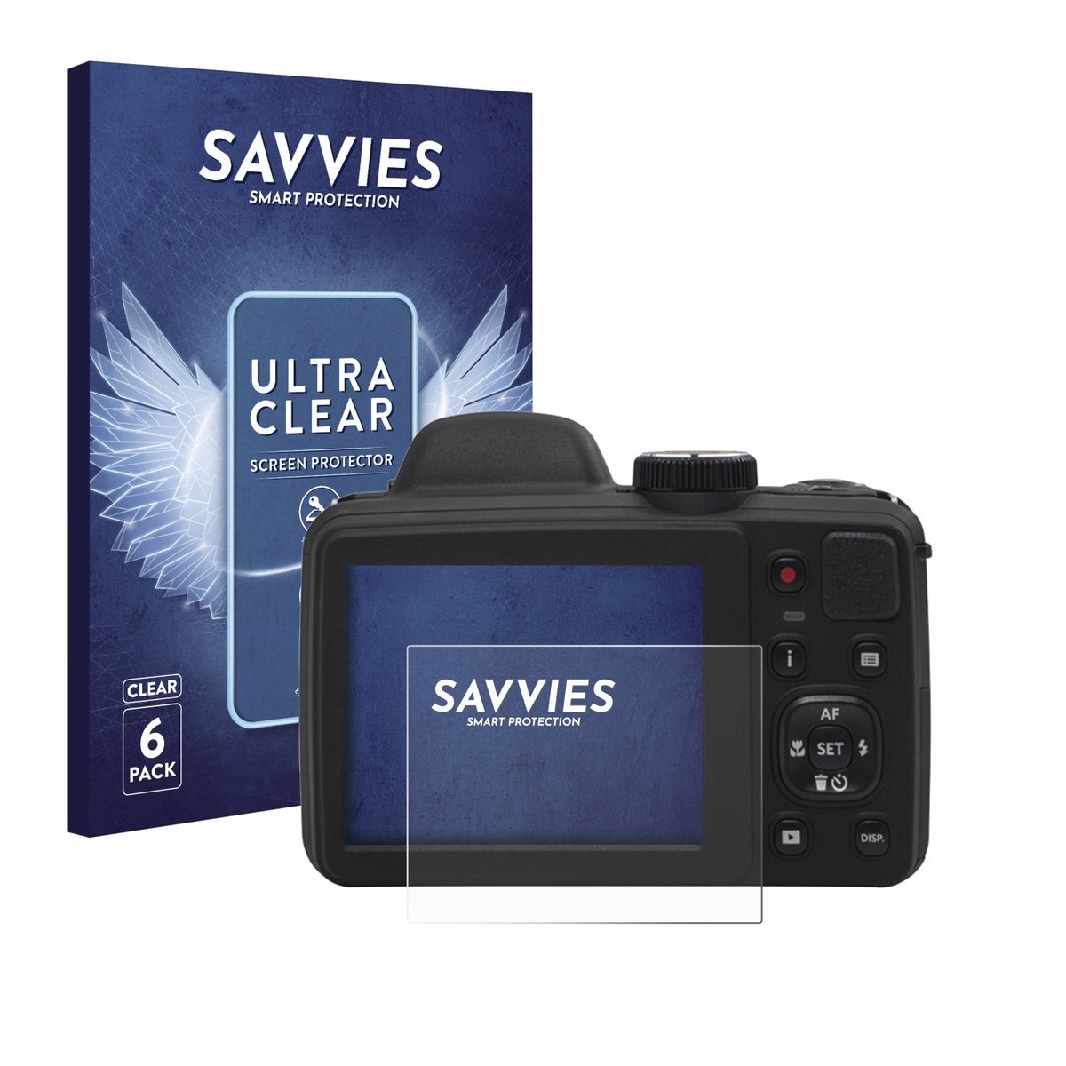 Savvies - Screenprotector voor Kodak Pixpro AZ405 - Folie Beschermfolie transparant 6 Stuks
