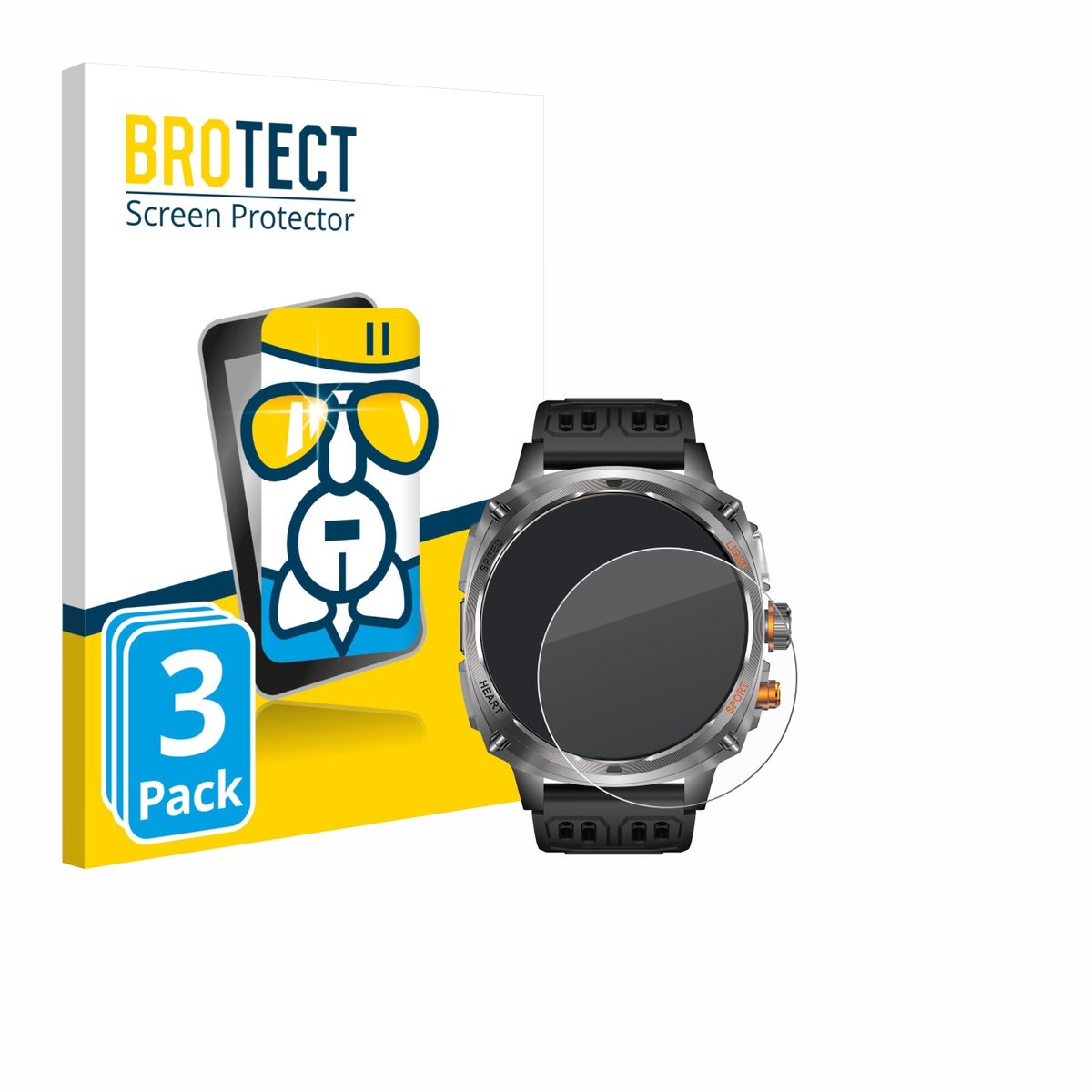 Screenprotector 3 Stuks voor Rogbid Titan V 1.75" Beschermglas transparant