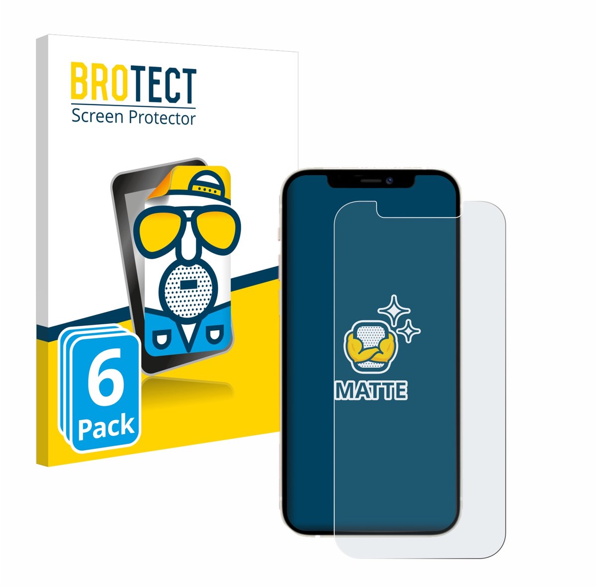 BROTECT - Screenprotector voor Apple iPhone 12 / 12 Pro - Folie Beschermfolie matte 6 Stuks