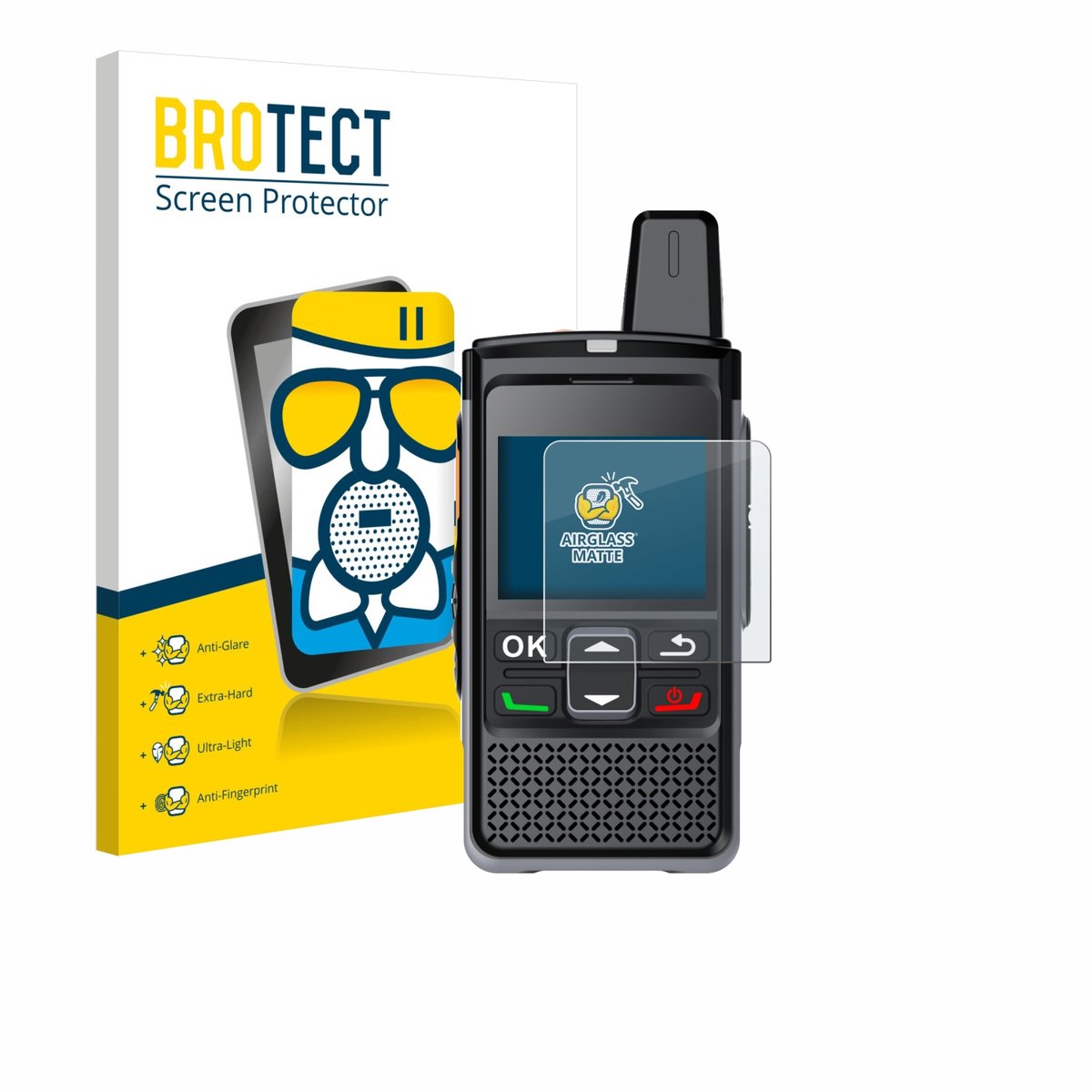 BROTECT - Screenprotector voor Hytera PNC360S - Folie Beschermfolie Beschermglas matte