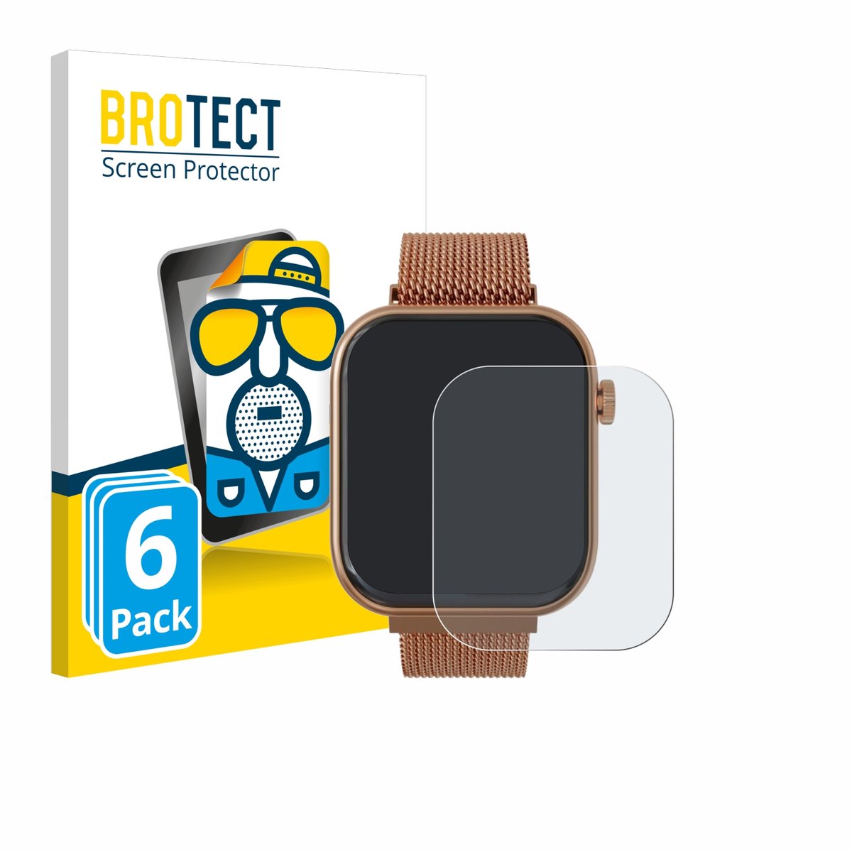 BROTECT - Screenprotector voor Techmade M-GLAM011 1.75" - Folie Beschermfolie matte 6 Stuks