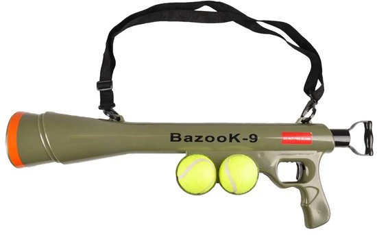 Flamingo - Hondenspeelgoed Bazooka Shooter - Groen - 60 x 18.5 x 9 cm