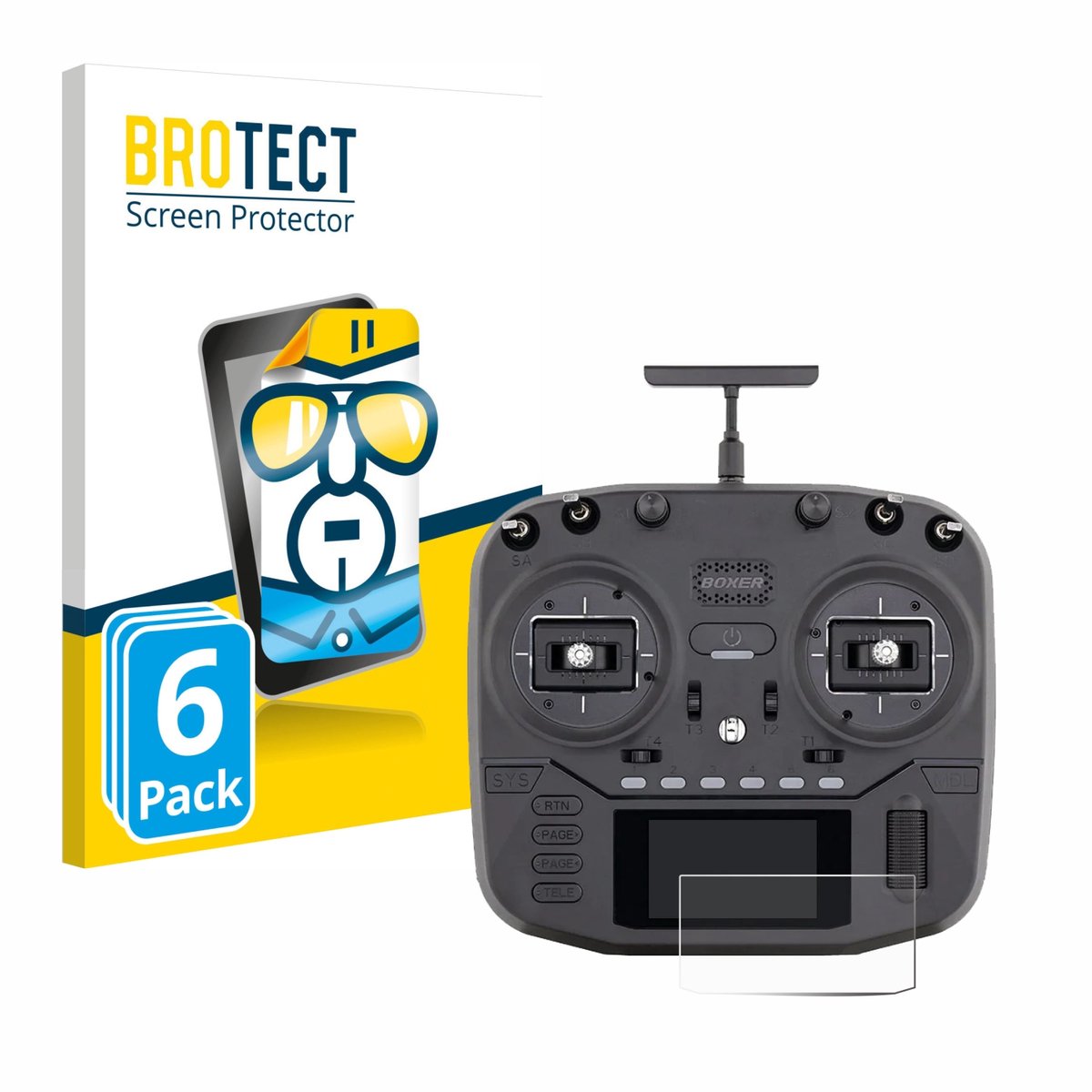 BROTECT - Screenprotector voor Radiomaster Boxer - Folie Beschermfolie transparant 6 Stuks