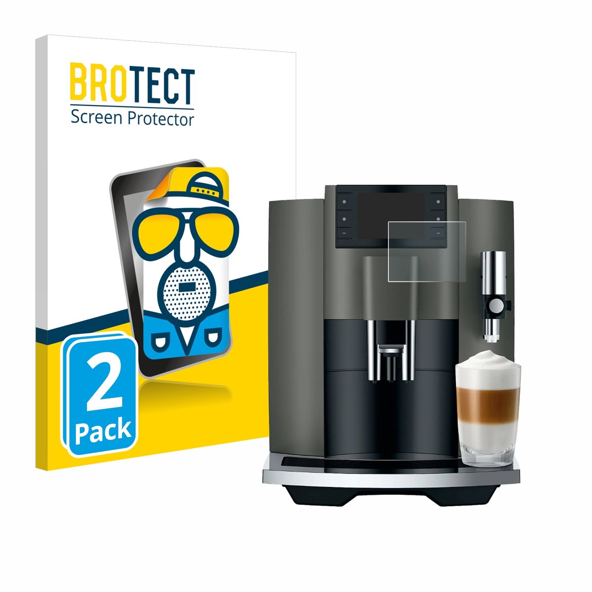BROTECT - Screenprotector voor Jura E8 (EC) - Folie Beschermfolie matte 2 Stuks