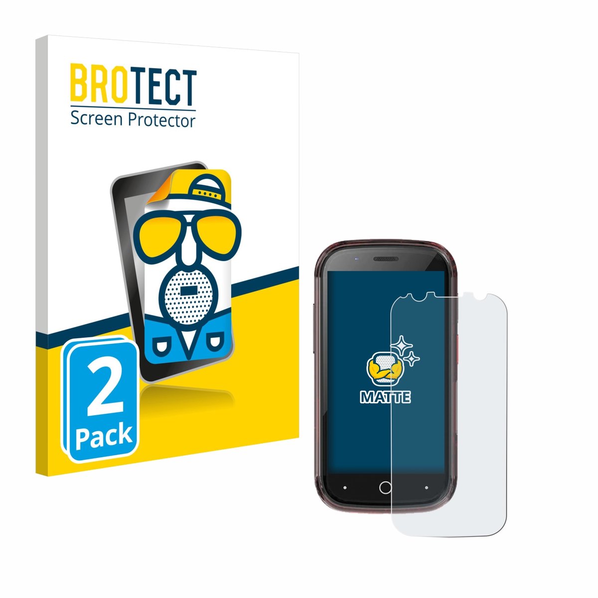 BROTECT - Screenprotector voor Unihertz Jelly Star - Folie Beschermfolie matte 2 Stuks