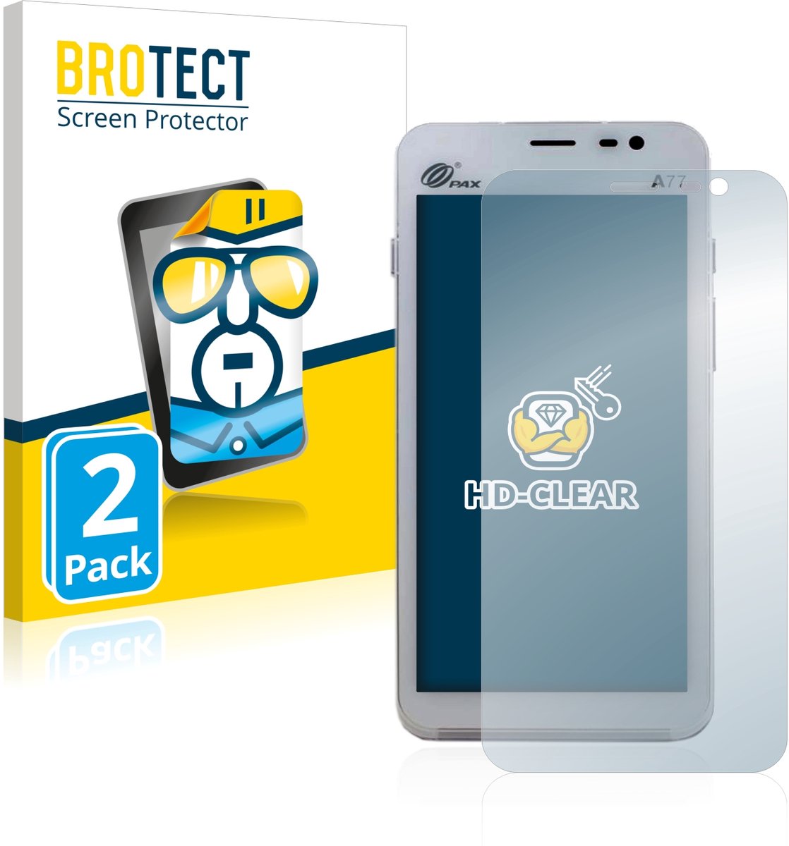 BROTECT - Screenprotector voor CCV Compact A77 - Folie Beschermfolie transparant 2 Stuks