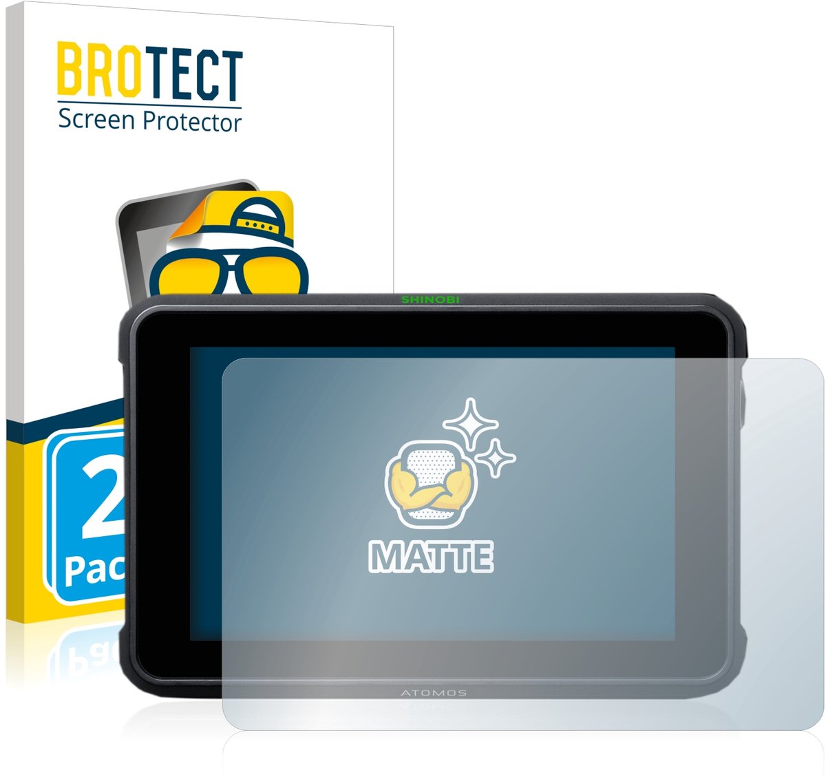 BROTECT - Screenprotector voor Atomos Shinobi 7 - Folie Beschermfolie matte 2 Stuks