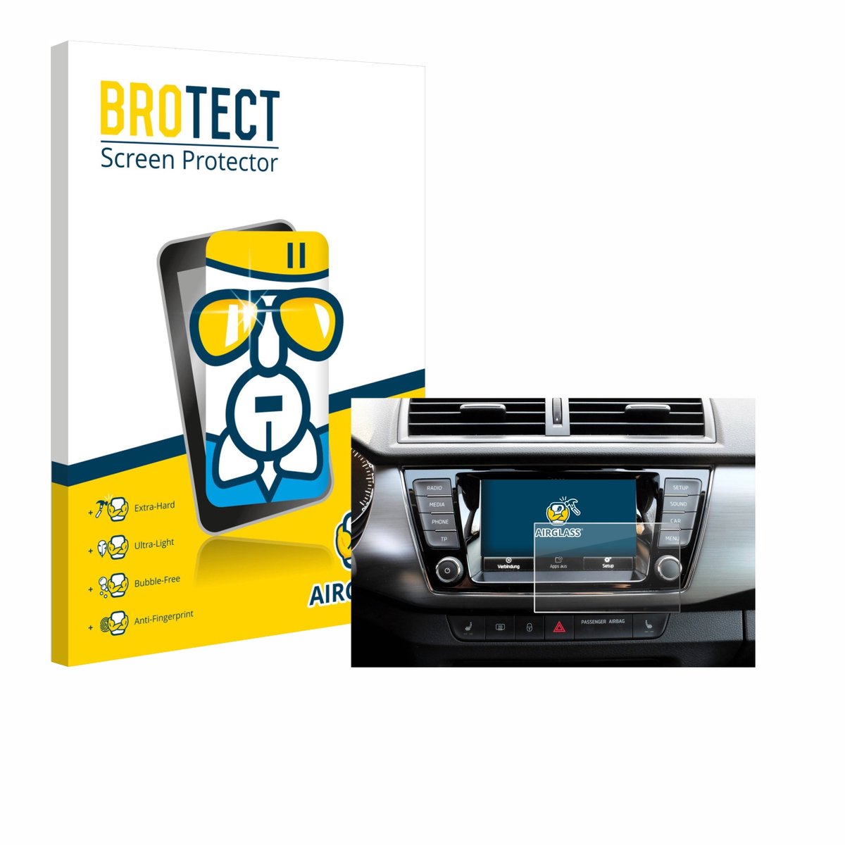 Screenprotector voor Skoda Fabia 3 Combi 6.5" Beschermglas transparant