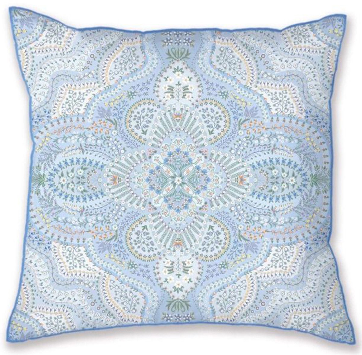 Pip Studio Moon Flower Vierkant Decoratiekussen - Blauw (53x53 cm) Roze