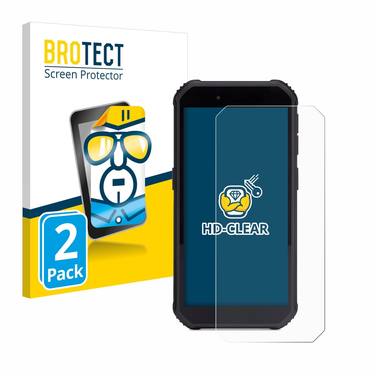 BROTECT - Screenprotector voor SkyCaddie SX550 - Folie Beschermfolie transparant 2 Stuks