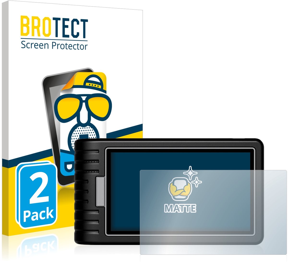 BROTECT - Screenprotector voor Topdon ArtiDiag800 BT - Folie Beschermfolie matte 2 Stuks