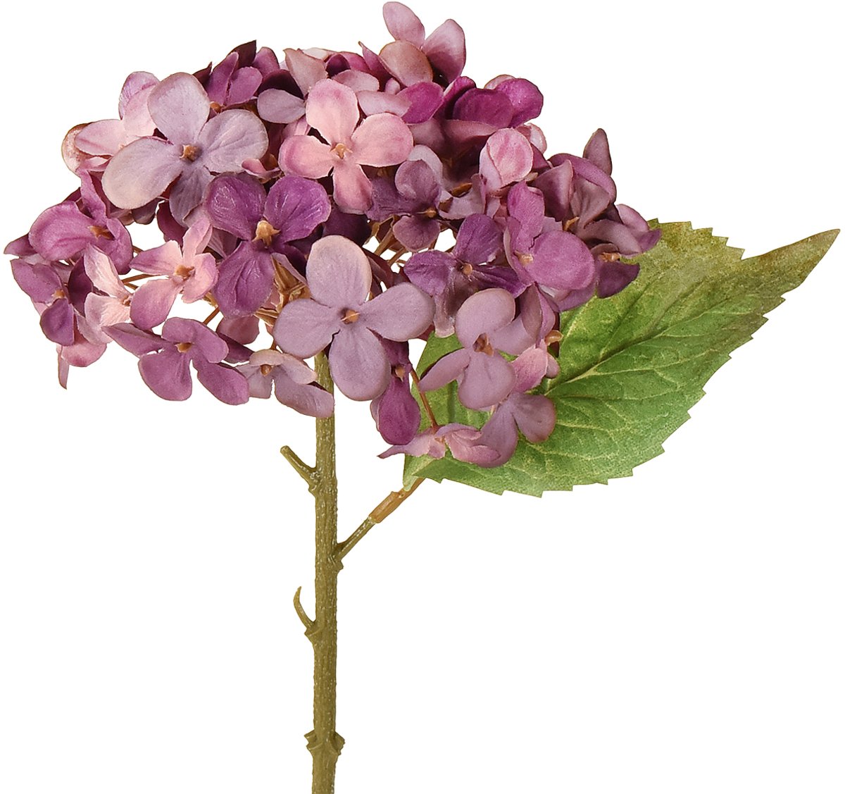 Viana Kunsthortensia's Paars Kunstbloemen Hortensia 34cm 2 stuks