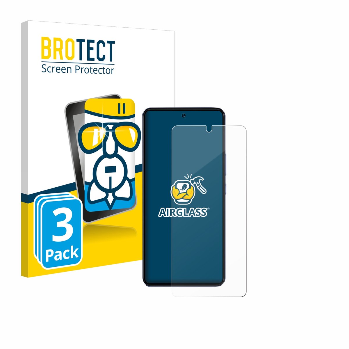 Screenprotector 3 Stuks voor Vivo V40 SE Beschermglas transparant