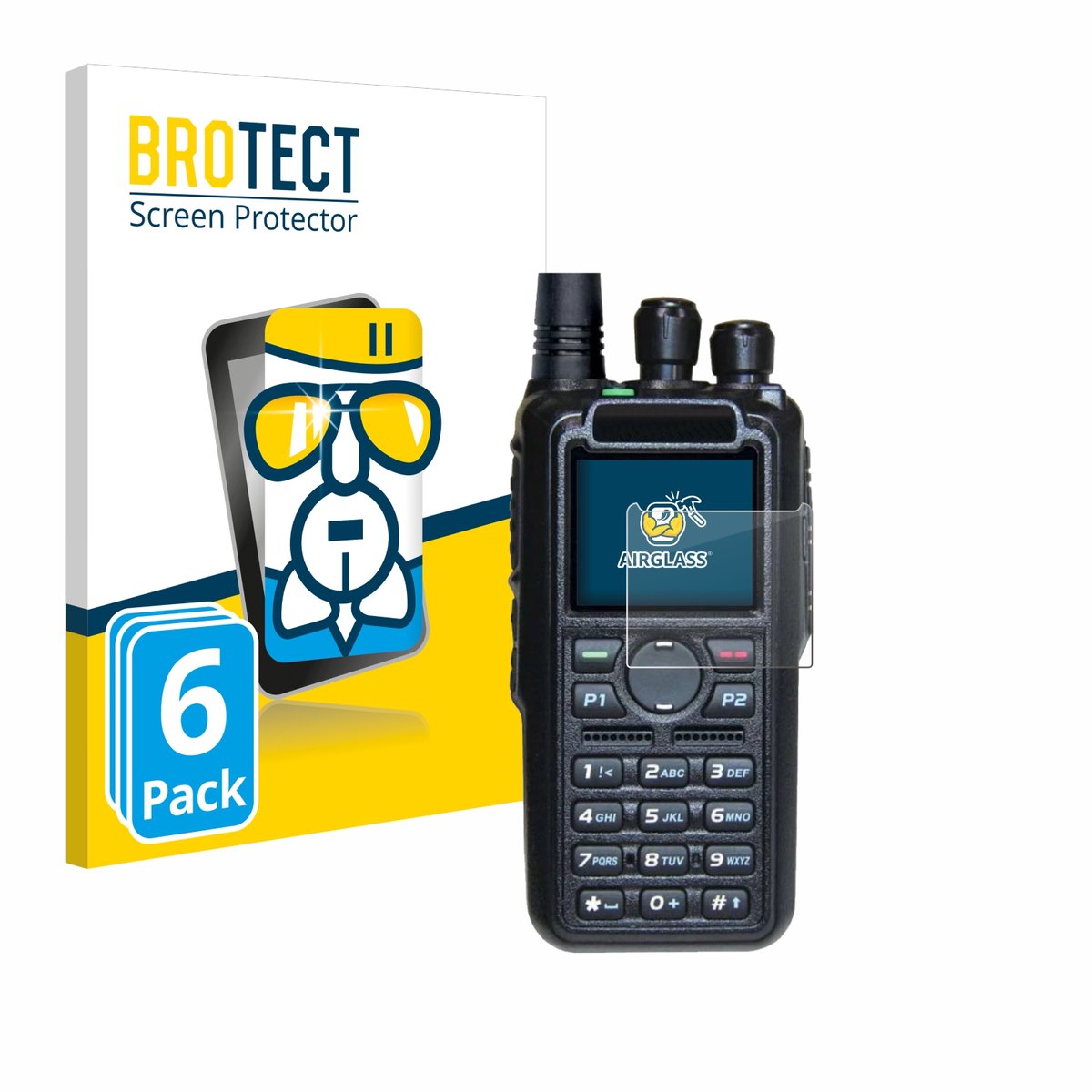Screenprotector 6 Stuks voor AnyTone AT-D878UV II Plus Beschermglas transparant