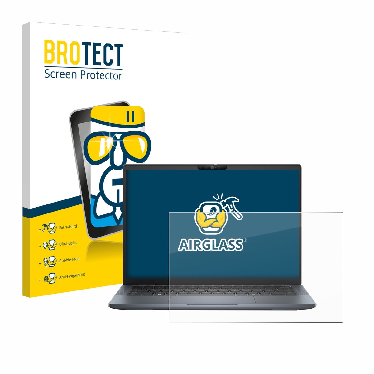 Screenprotector voor Dell Latitude 7350 Laptop Beschermglas transparant