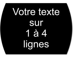 Zelfklevende Graveerplaat Zwart 19,5 x 14 cm voor 1 tot 4 Regels Tekst