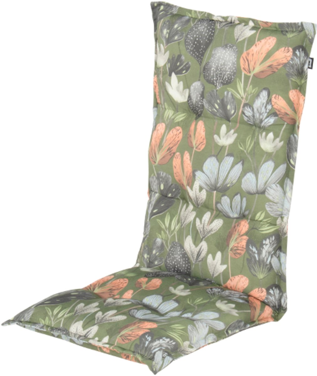 Hartman tuinstoel kussen - Mona green - 123x50x8cm - hoge rug