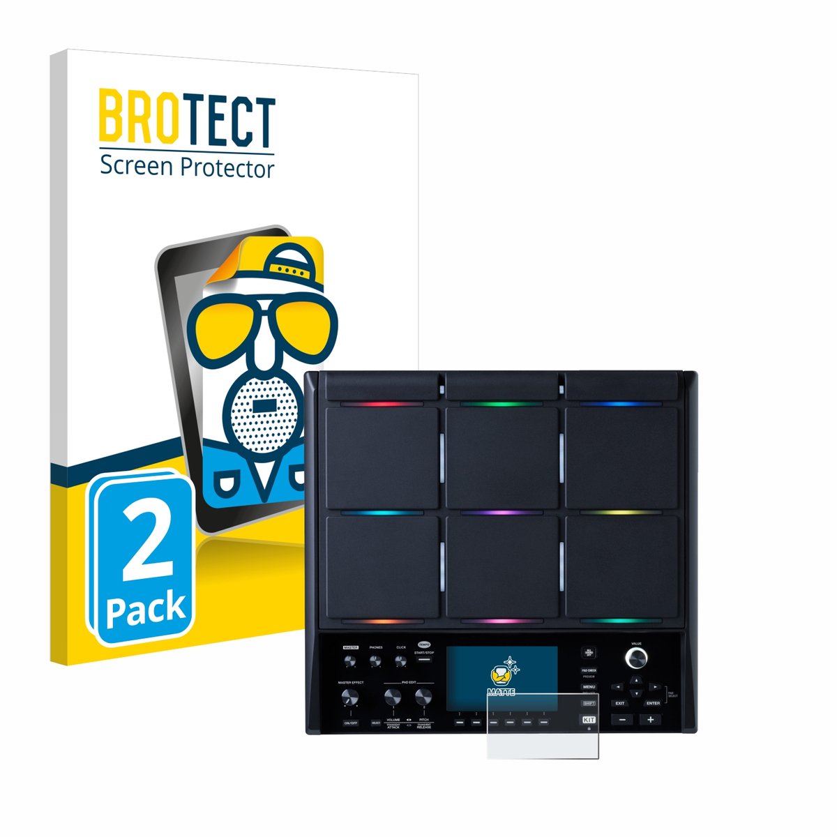 BROTECT - Screenprotector voor Roland SPD-SX PRO - Folie Beschermfolie matte 2 Stuks