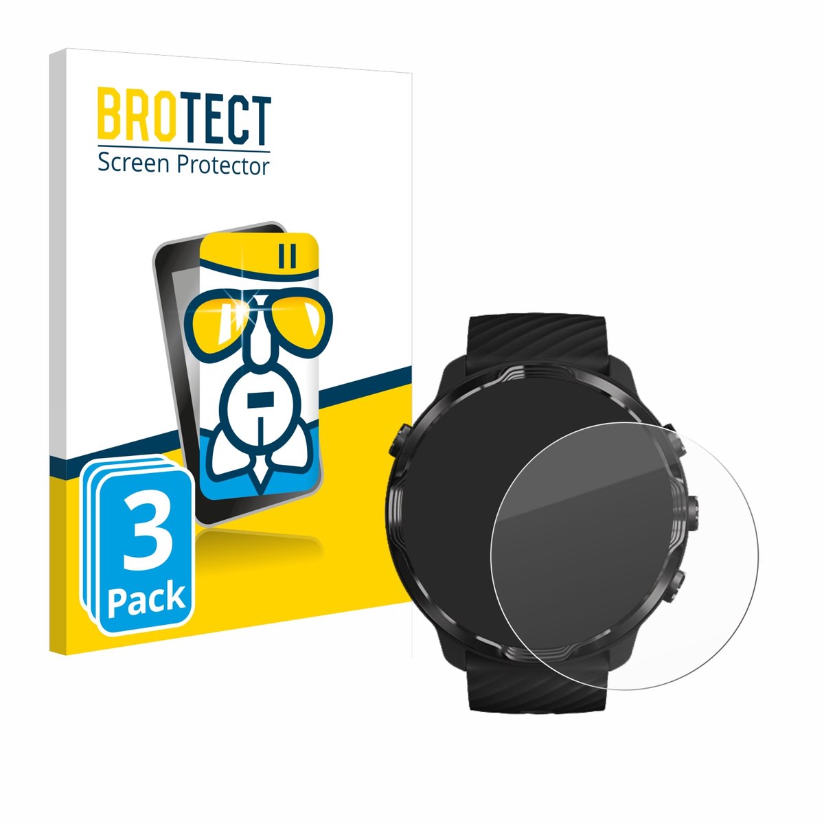 Screenprotector 3 Stuks voor Suunto 7 Beschermglas transparant
