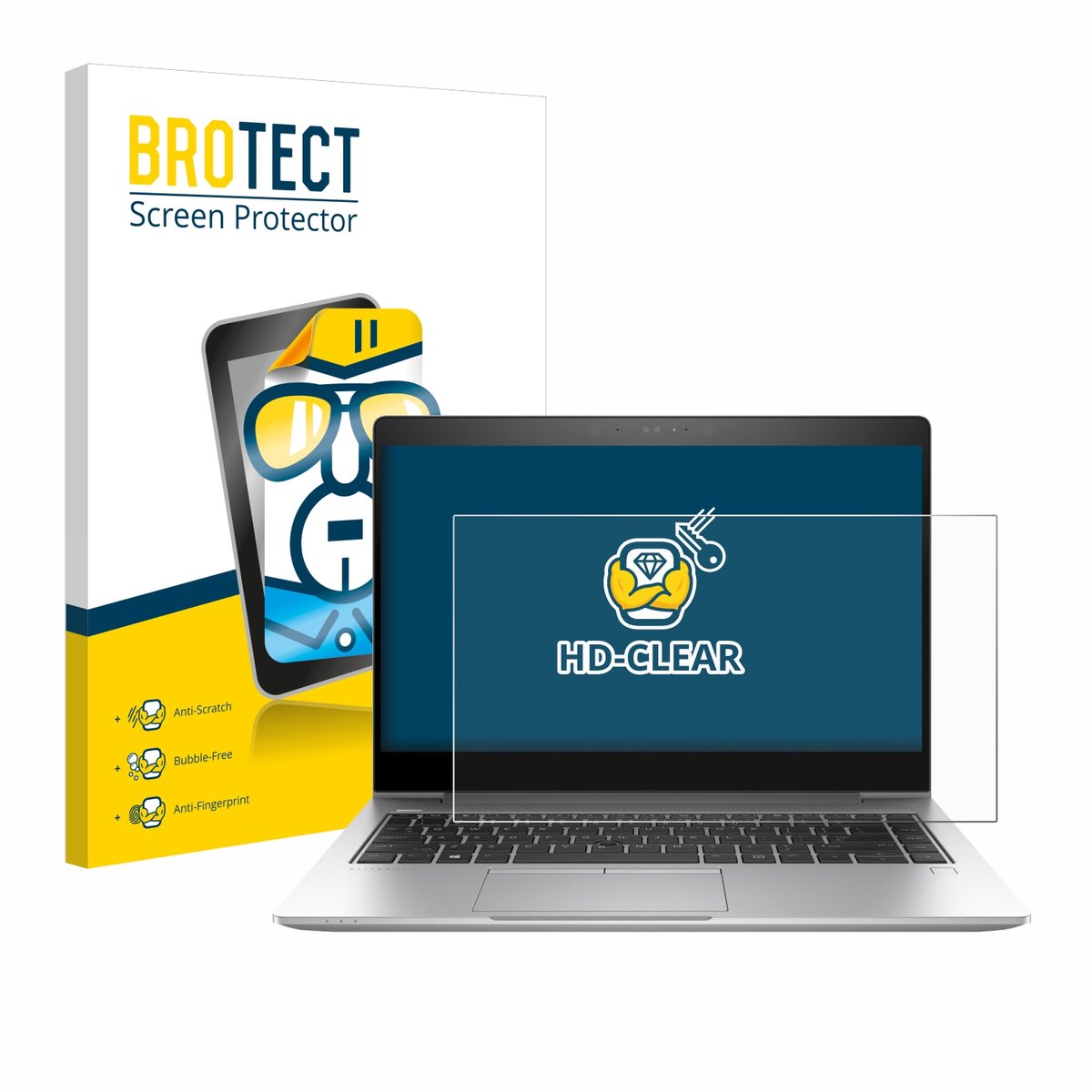 BROTECT - Screenprotector voor HP EliteBook 840 G6 - Folie Beschermfolie transparant