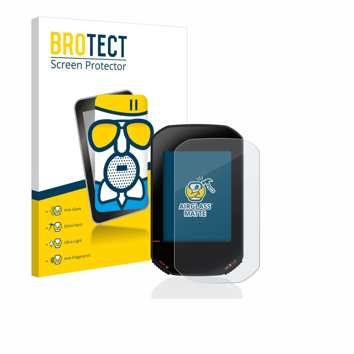 BROTECT - Screenprotector voor Bryton Rider 420 - Folie Beschermfolie Beschermglas matte