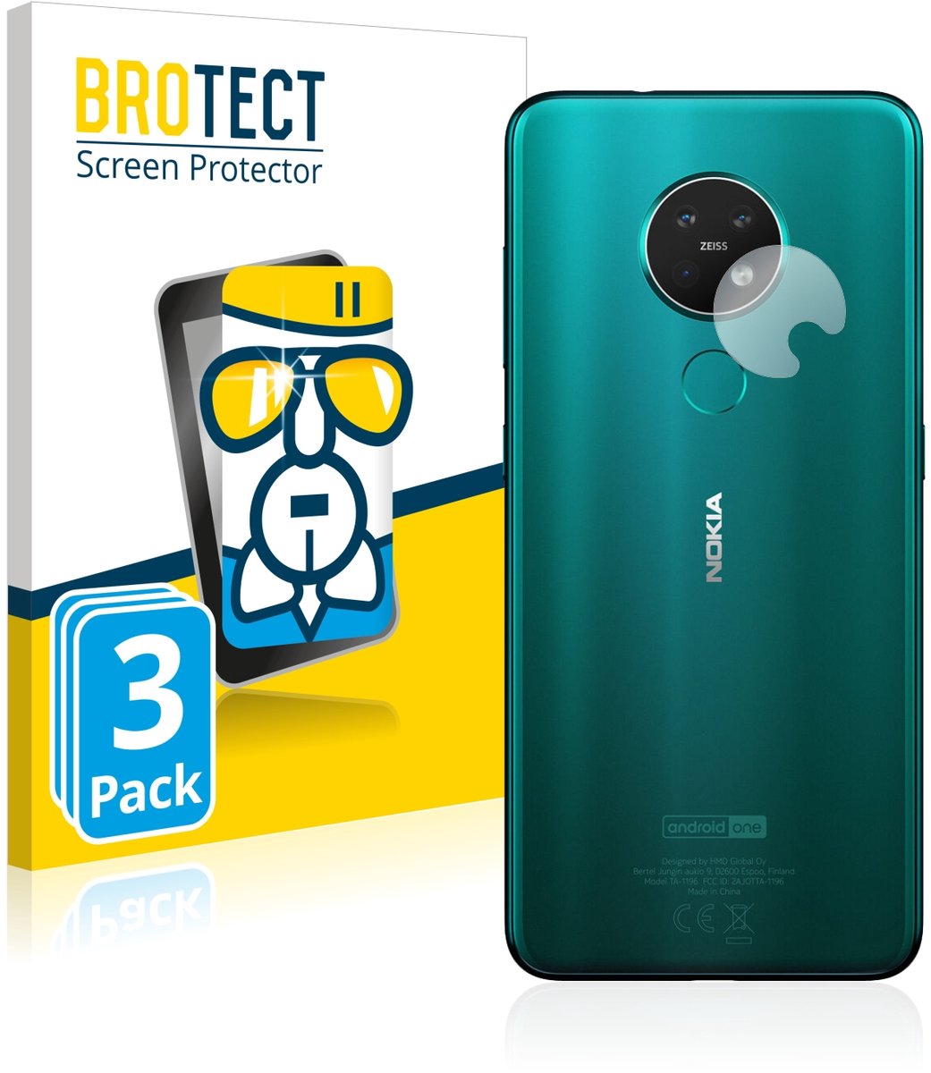 Screenprotector 3 Stuks voor Nokia 7.2 (ALLEEN Camera Lens) Beschermglas transparant