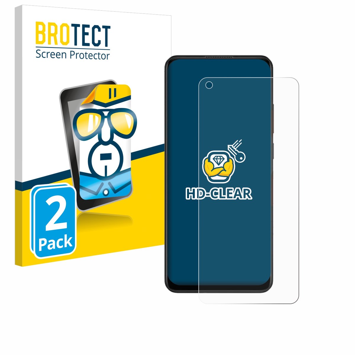 BROTECT - Screenprotector voor Oppo A78 4G - Folie Beschermfolie transparant 2 Stuks