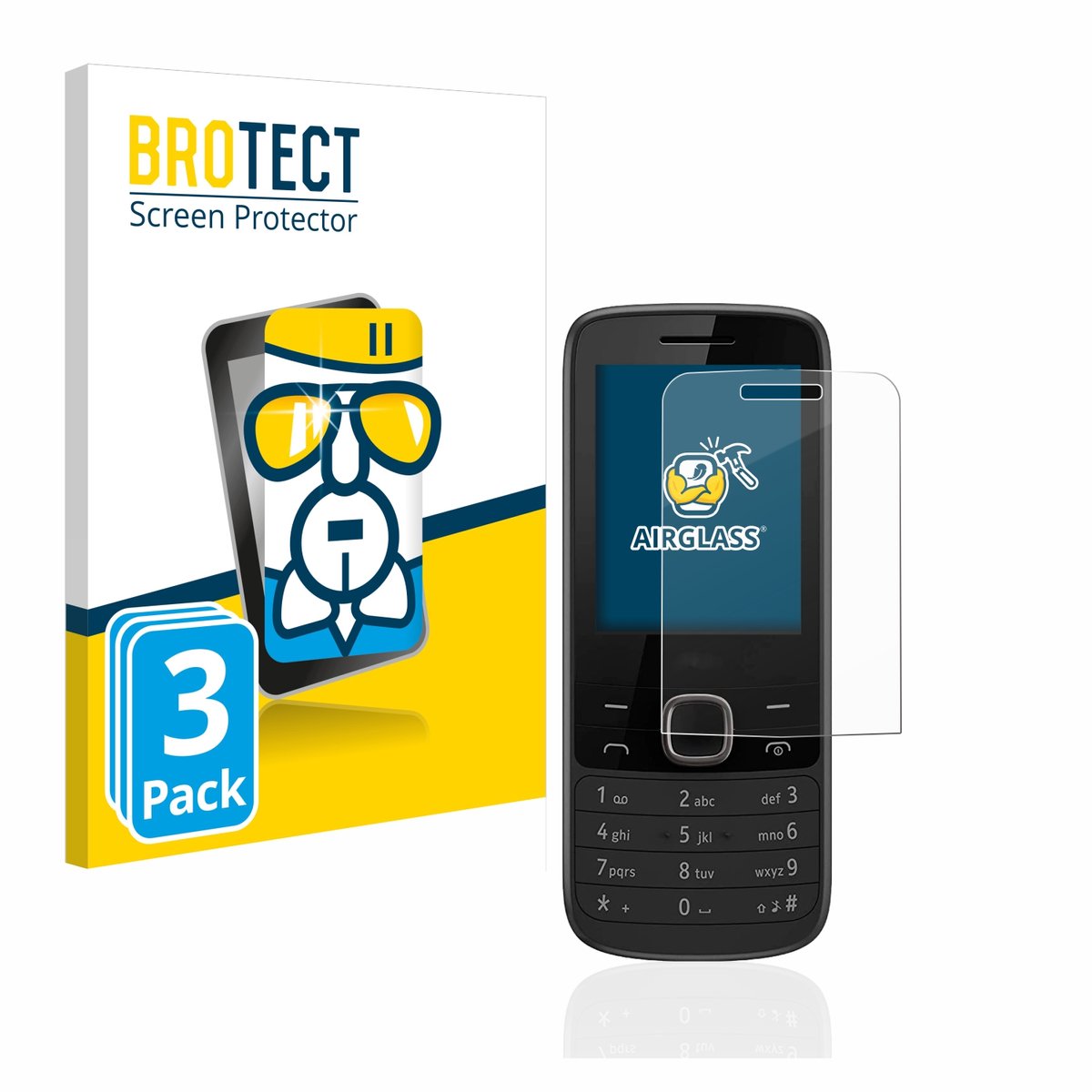 Screenprotector 3 Stuks voor Nokia 225 4G Beschermglas transparant
