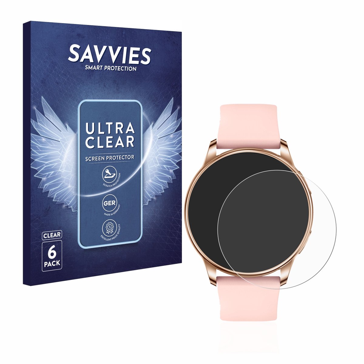 Savvies - Screenprotector voor Levowatch F2 - Folie Beschermfolie transparant 6 Stuks