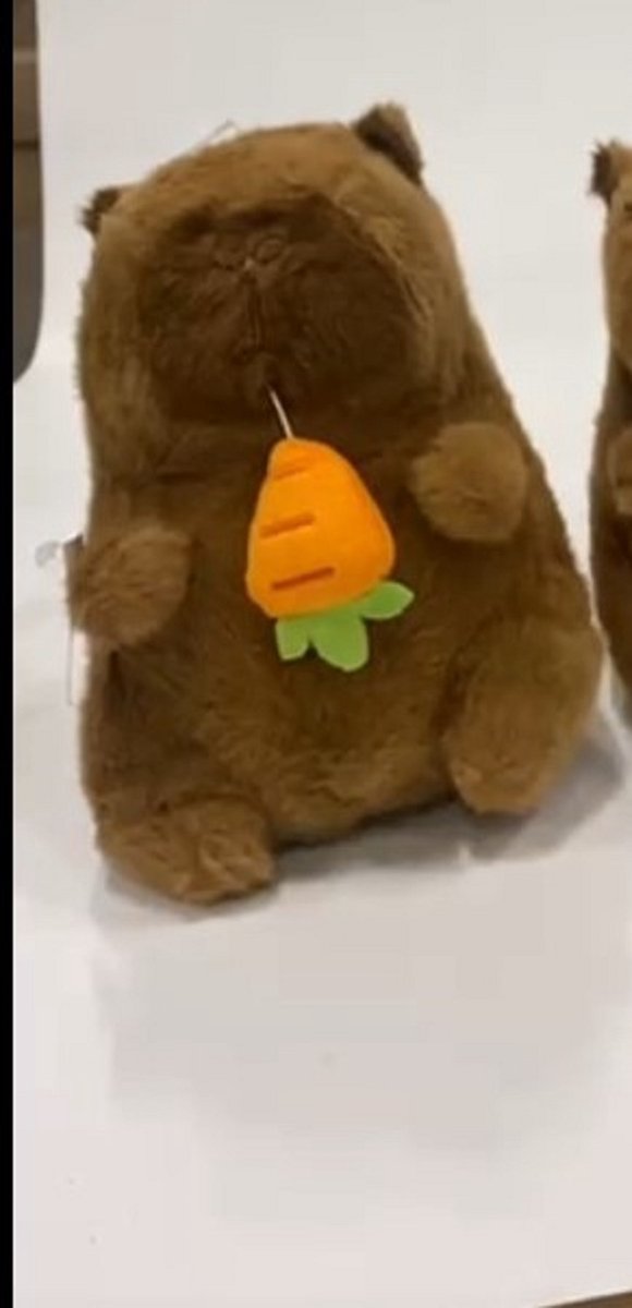 Klikkopers® - Capybara Knuffel 20 cm – Zachte Capibara Pluche Knuffeldier – Schattig Speelgoed Cadeau voor Kinderen en Baby
