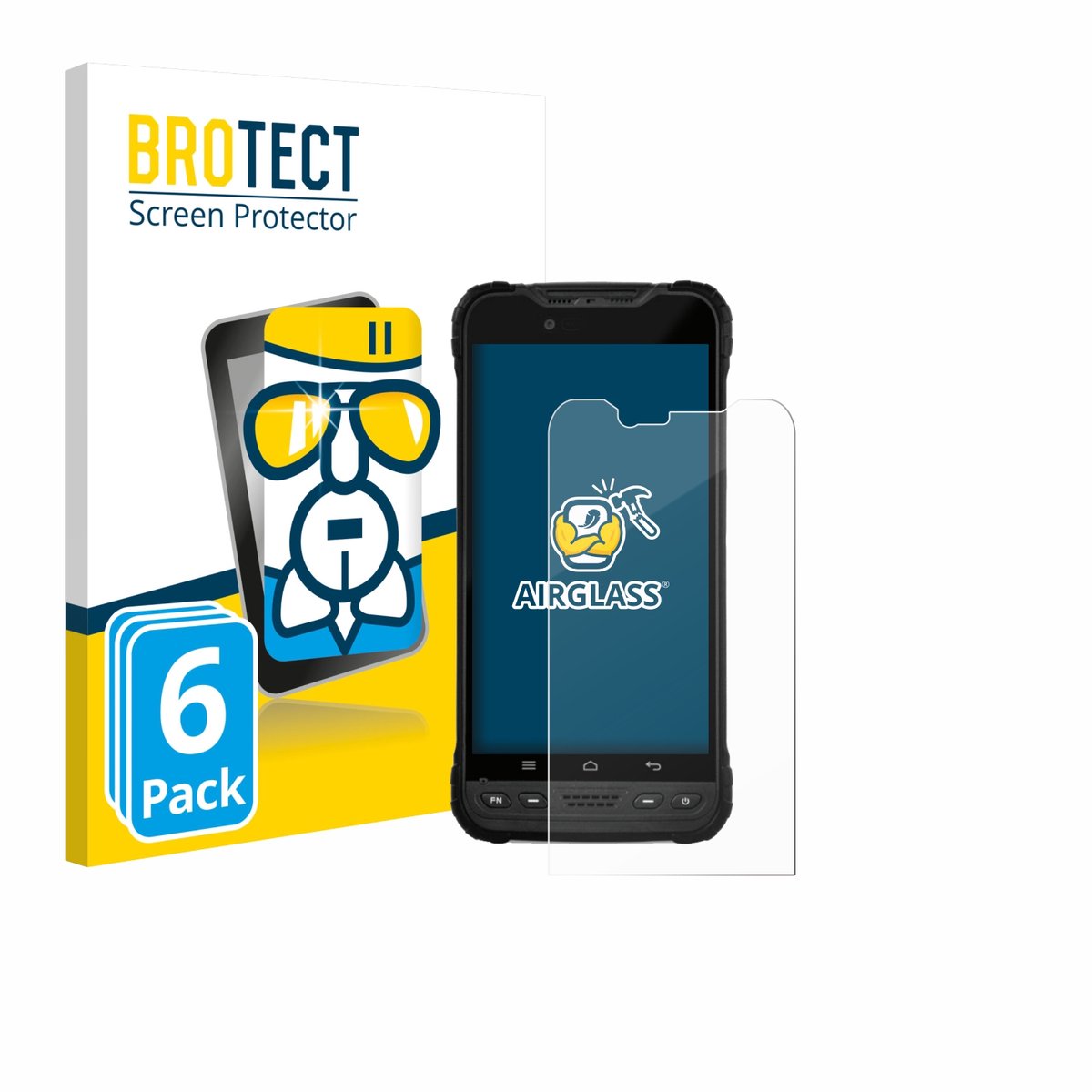 Screenprotector 6 Stuks voor Zebra Xplore M60 Beschermglas transparant