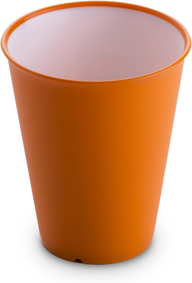 Waterglas 250 ml Oranje - Microban Antimicrobieel - Polypropyleen - Vaatwasmachinebestendig - Stapelbaar - Sanaliving Lijn