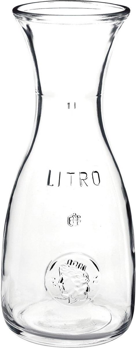 Glas karaf 1 liter, set van 6 - Misure