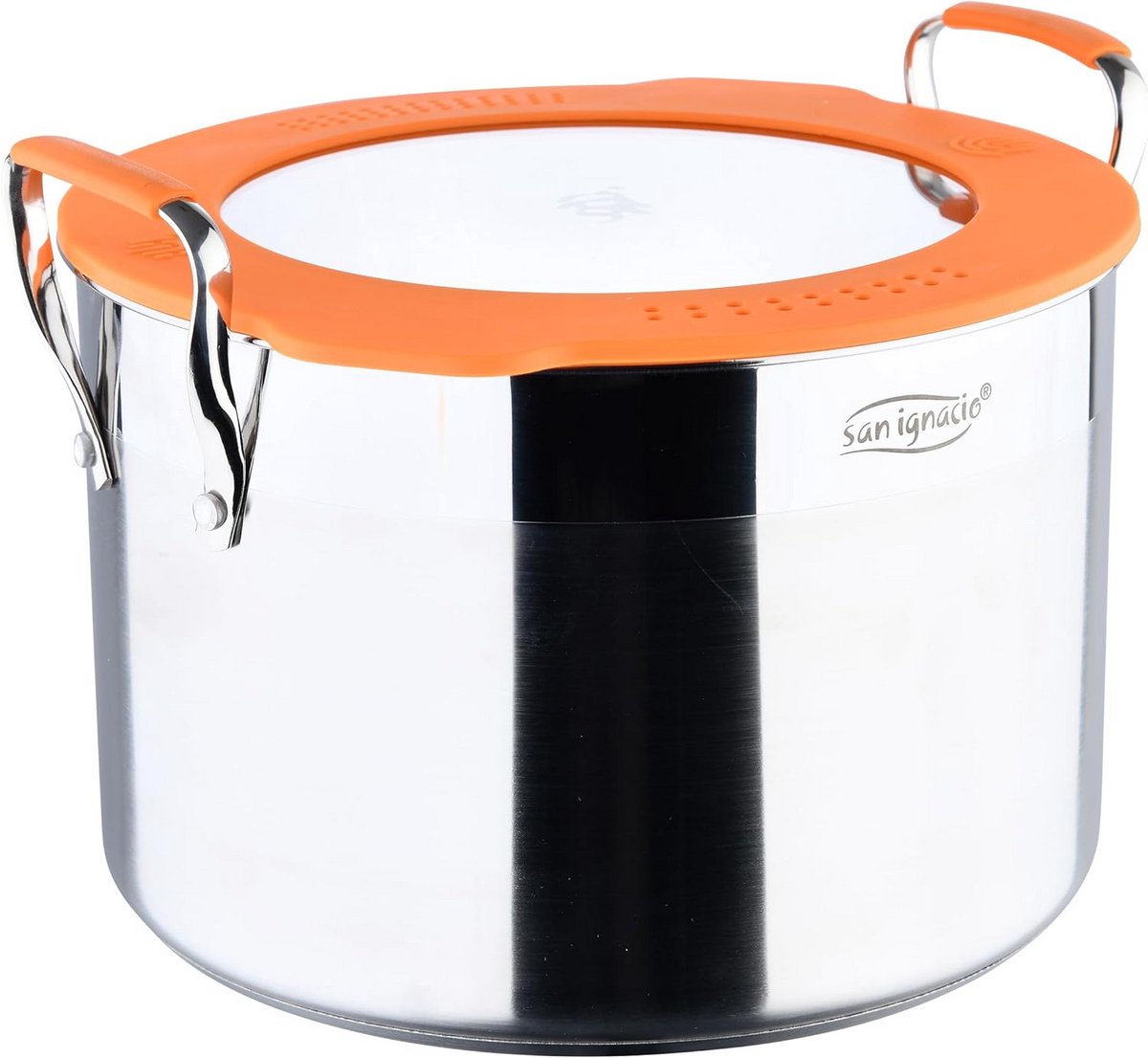 Kookpan 24 cm roestvrij staal inductie met compacte deksel