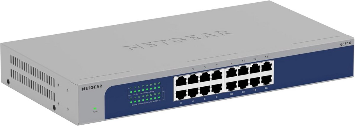 Managed Switch 16 Poorten Gigabit Ethernet - Netwerk Switch voor Thuis en Kantoor
