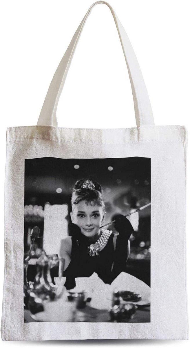 Ruime multifunctionele totebag - stevig 340 g/m² - comfortabele lange handvaten - wassend - wit