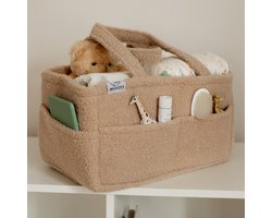 Muuzey Luiermandje - Teddy - Luiermand - Luiertas en Commodemandje - Babykameraccessoires - Opbergmand kinderkamer - Kraamcadeau - Babyshower