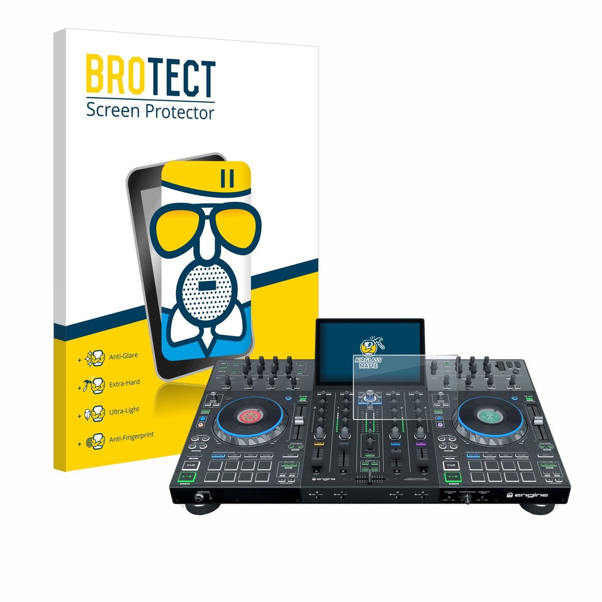 BROTECT - Screenprotector voor Denon DJ Prime 4+ - Folie Beschermfolie Beschermglas matte